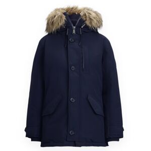 Polo Ralph Lauren Down Parka RL Navy Faux Fur Hood Women’s M